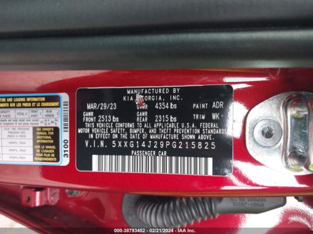 5XXG14J29PG215825 KIA K5 LXS