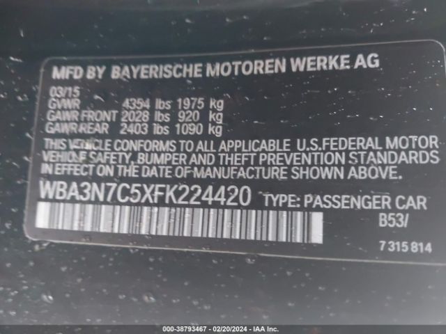 WBA3N7C5XFK224420 BMW 428i