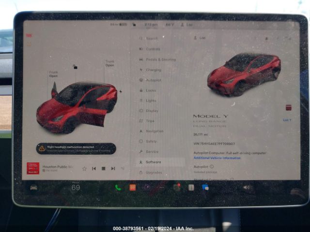 7SAYGAEE7PF706907 Tesla Model Y Awd/long Range Dual Motor All-wheel Drive