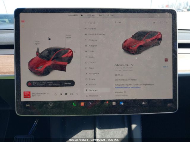 7SAYGAEE7PF706907 Tesla Model Y Awd/long Range Dual Motor All-wheel Drive