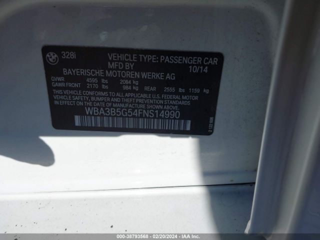 WBA3B5G54FNS14990 BMW 328i Xdrive
