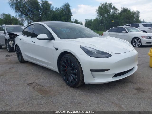 38793584 :رقم المزاد ، 5YJ3E1EC4NF208317 vin ، 2022 Tesla Model 3 Performance Dual Motor All-wheel Drive مزاد بيع