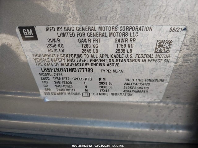 Buick Envision Fwd Essence 2021 LRBFZNR47MD177788 Image 9