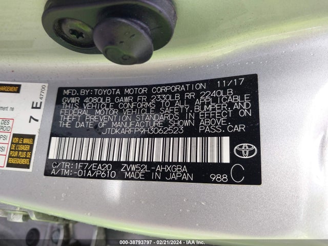 Toyota Prius Prime Premium 2017 JTDKARFP9H3062523 Image 9
