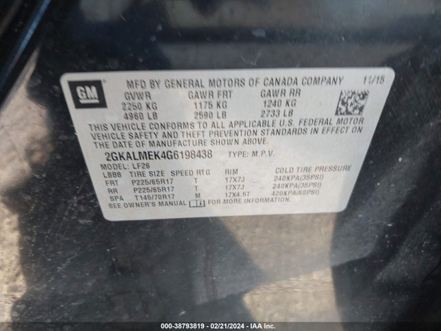 2GKALMEK4G6198438 GMC Terrain Sle-1
