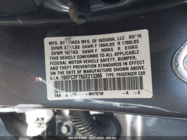 19XFC2F75GE213366 Honda CIVIC EX