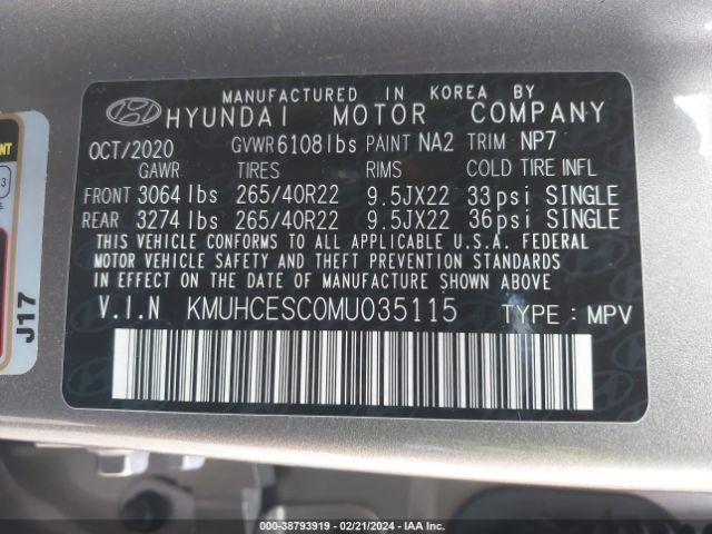 KMUHCESC0MU035115 Genesis Gv80 3.5t Awd