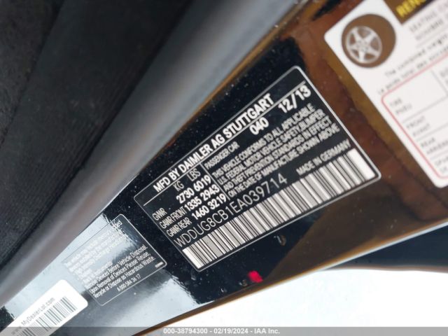 WDDUG8CB1EA039714 Mercedes-Benz S 550