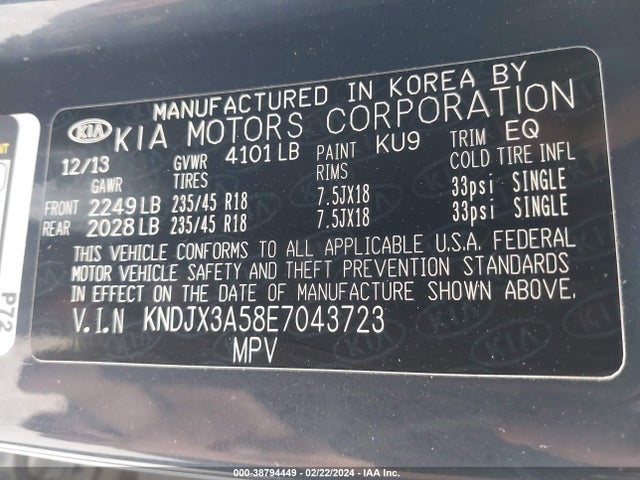KIA Soul ! 2014 KNDJX3A58E7043723 Image 9