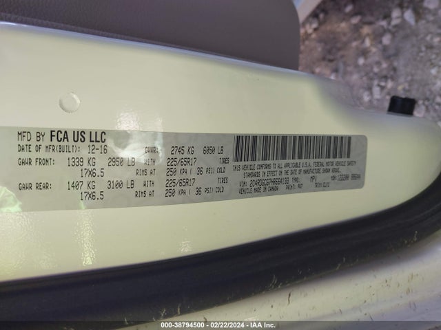 Dodge Grand Caravan Sxt 2017 2C4RDGCG7HR664133 Image 9