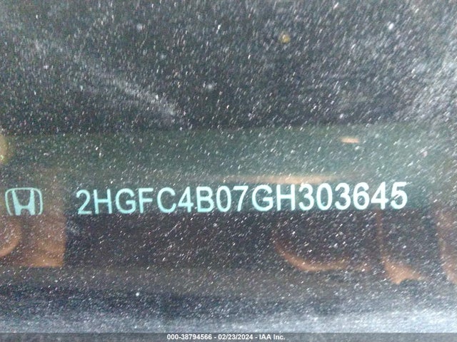 Honda Civic Lx 2016 2HGFC4B07GH303645 Image 9