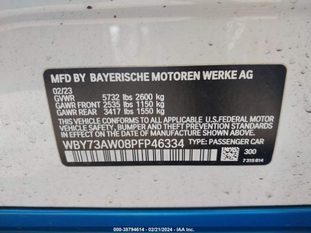 WBY73AW08PFP46334 BMW I4 Edrive40