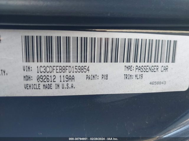 1C3CDFEB8FD159854 Dodge DART GT