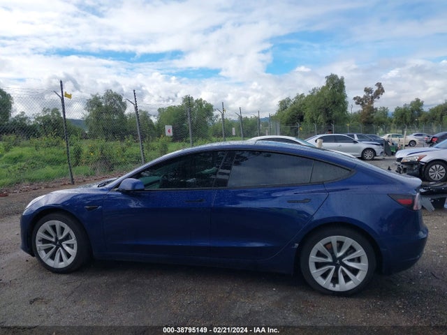 2022 TESLA MODEL 3 LONG RANGE DUAL MOTOR ALL-WHEEL DRIVE VIN: 5YJ3E1EB5NF137507