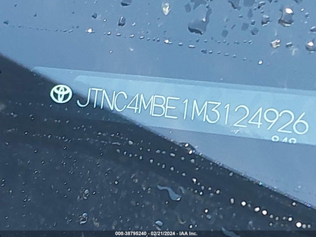 Toyota Corolla Xse 2021 JTNC4MBE1M3124926 Image 9