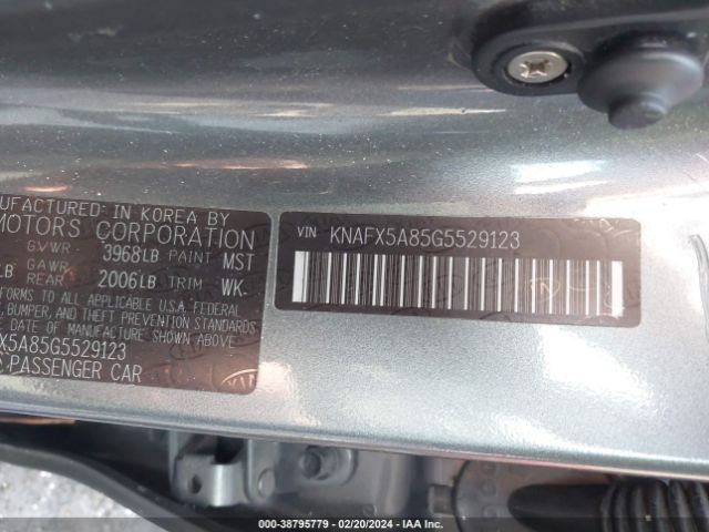 KNAFX5A85G5529123 KIA FORTE EX