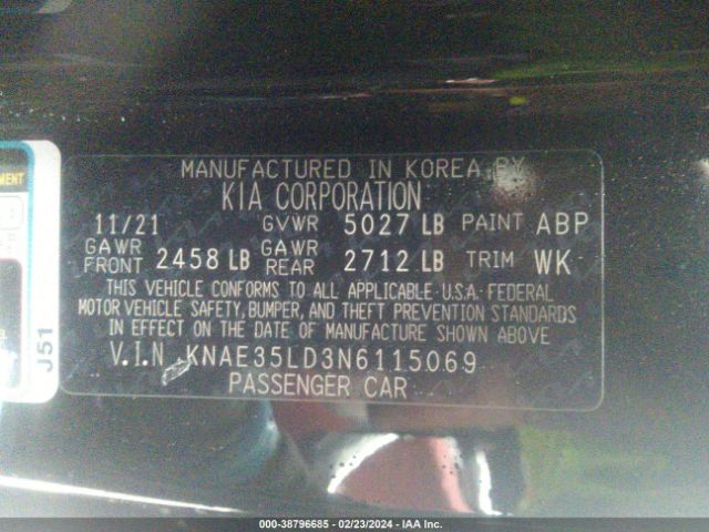 KNAE35LD3N6115069 KIA Stinger Gt-line