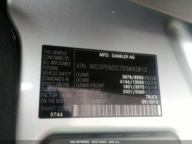 Mercedes-Benz Sprinter 2500 High Roof 2014 WD3PE8DC7E5842812 Image 9