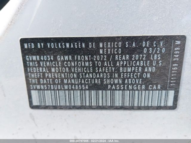 3VWN57BU8LM048554 Volkswagen Jetta 1.4t R-line/1.4t S