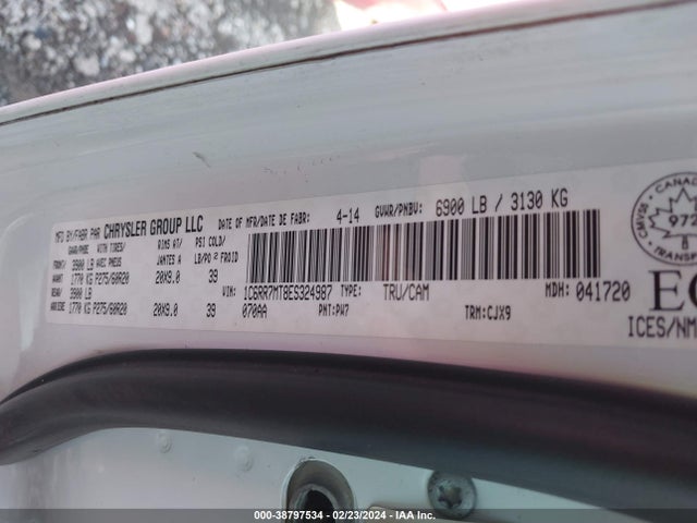 RAM 1500 Sport 2014 1C6RR7MT8ES324987 Image 9