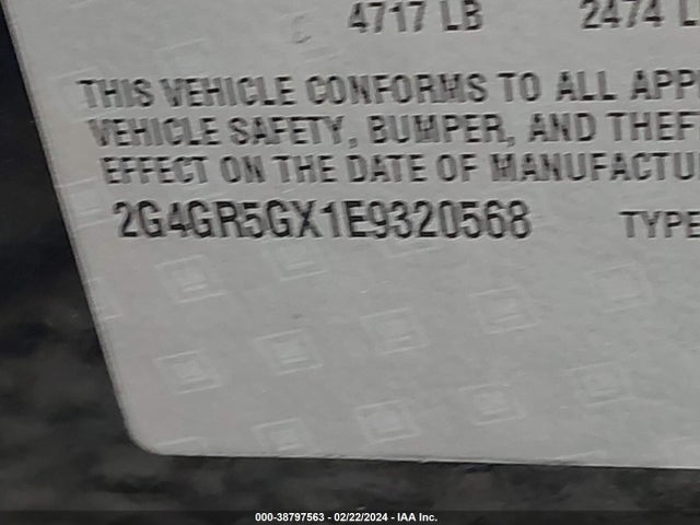 2G4GR5GX1E9320568 Buick Regal Turbo Premium Ii