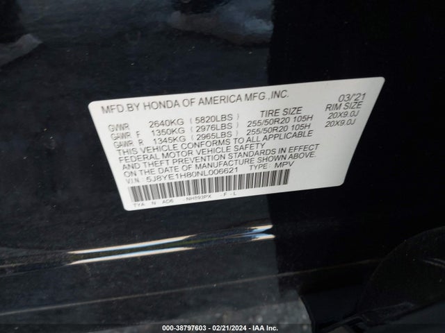 Acura Mdx Advance Package 2022 5J8YE1H80NL006621 Image 9