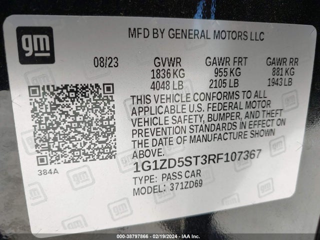Chevrolet lfv 2024 1G1ZD5ST3RF107367 Image 22