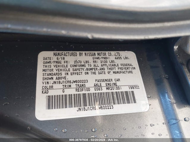 Nissan Rogue Sport S 2018 JN1BJ1CR6JW600223 Image 9