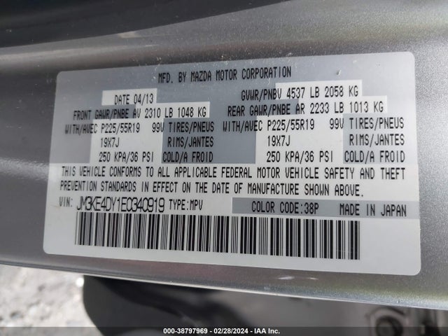 Mazda Cx-5 Grand Touring 2014 JM3KE4DY1E0340919 Image 9