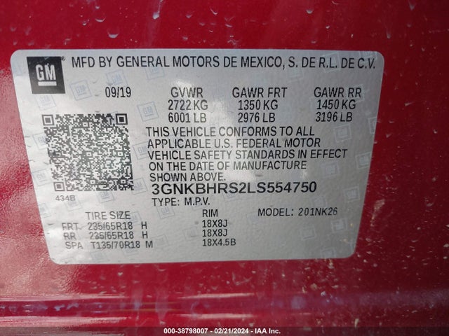 Chevrolet Blazer Awd 2lt 2020 3GNKBHRS2LS554750 Image 9
