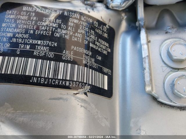 JN1BJ1CRXKW337624 Nissan Rogue Sport S