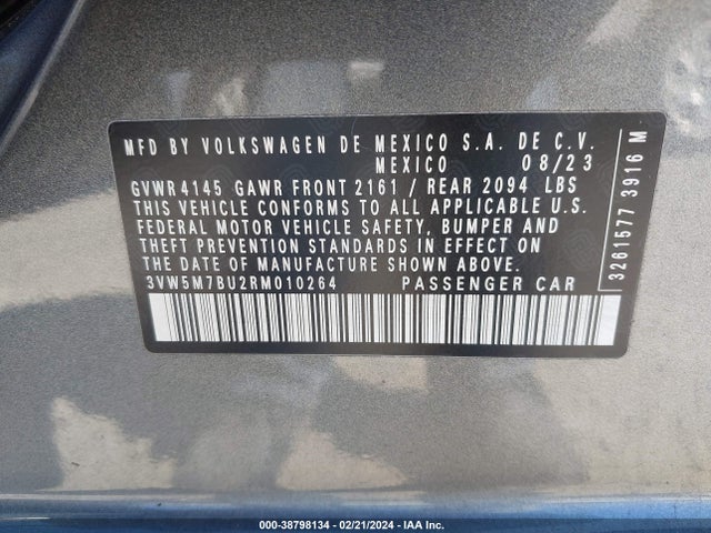3VW5M7BU2RM010264 Volkswagen Jetta 1.5t S