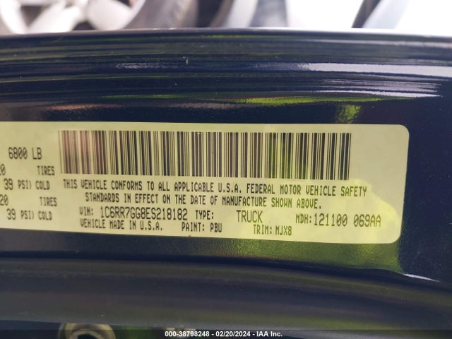 1C6RR7GG8ES218182 RAM 1500 Outdoorsman