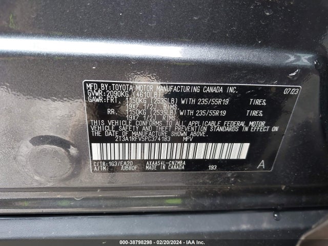 Toyota Rav4 Xle Premium 2023 2T3A1RFV5PC374183 Image 9