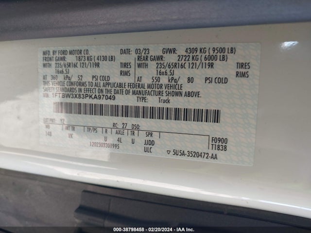 Ford Transit-350 Cargo Van 2023 1FTBW3X83PKA97049 Image 9