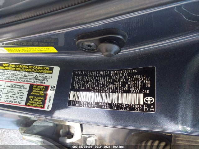 Toyota COROLLA LE 2014 5YFBURHE6EP113904 Image 9