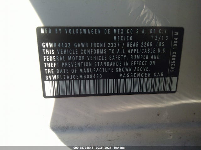 3VWPL7AJ0EM608480 Volkswagen Jetta Sportwagen 2.0l Tdi