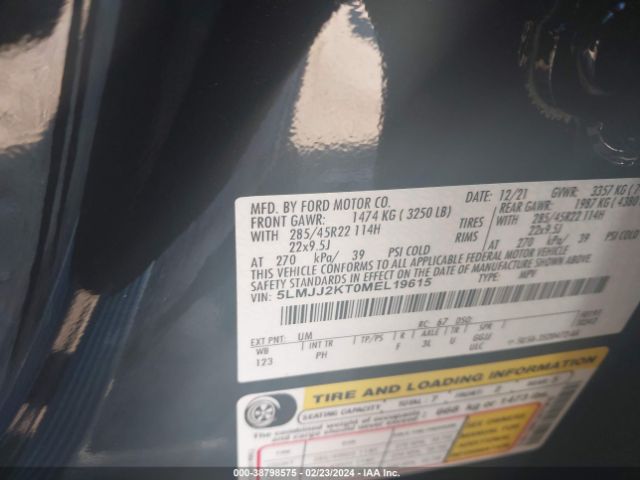 5LMJJ2KT0MEL19615 Lincoln Navigator Reserve