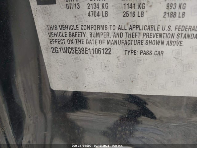 Chevrolet Impala Limited Ltz 2014 2G1WC5E38E1106122 Image 9