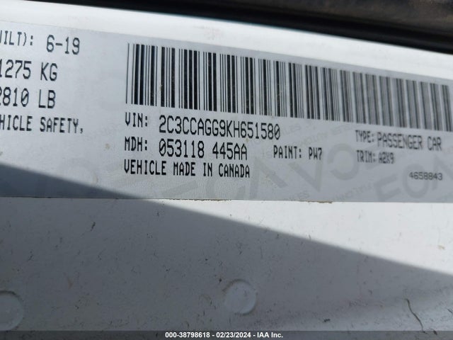 Chrysler 300 300s Awd 2019 2C3CCAGG9KH651580 Image 9