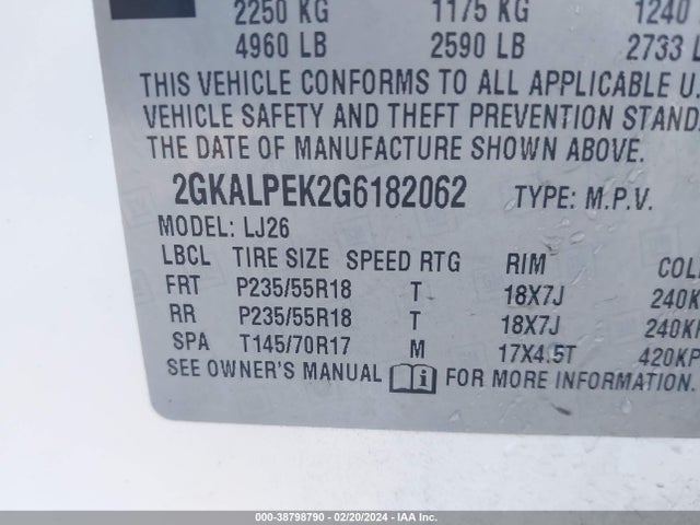 GMC Terrain Slt 2016 2GKALPEK2G6182062 Image 9