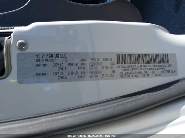 Dodge Grand Caravan Gt 2018 2C4RDGEG4JR199541 Image 9