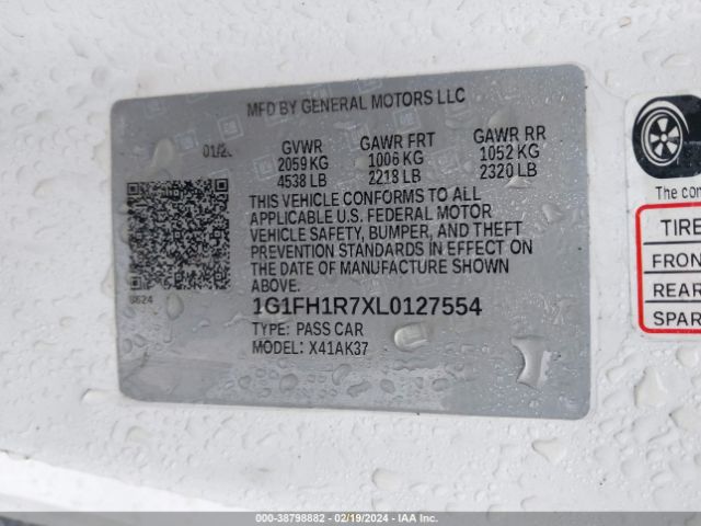1G1FH1R7XL0127554 Chevrolet Camaro Rwd  2ss