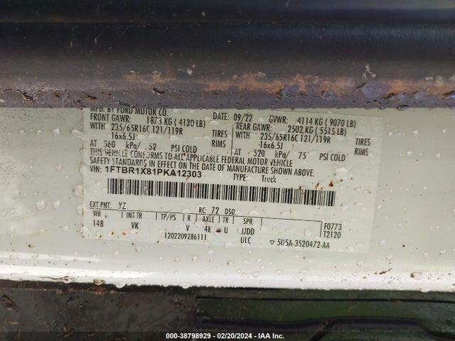 Ford Transit-250 2023 1FTBR1X81PKA12303 Image 9