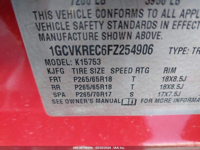Chevrolet Silverado 1500 1lt 2015 1GCVKREC6FZ254906 Image 9