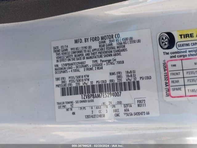 1ZVBP8AM7E5294007 Ford Mustang V6 Premium