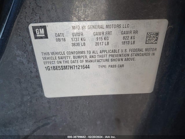 Chevrolet Cruze Lt Auto 2017 1G1BE5SM7H7121644 Image 9