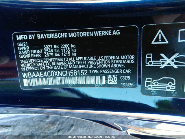 BMW 840 I Xdrive 2022 WBAAE4C0XNCH58152 Image 9