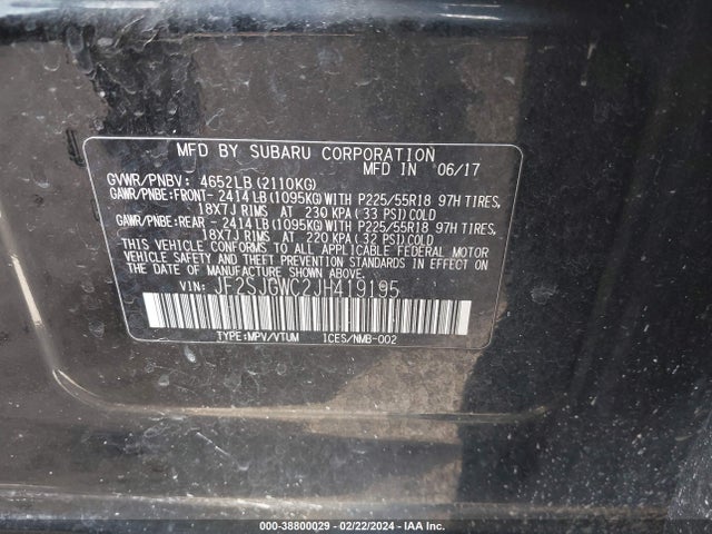 Subaru Forester 2.0xt Touring 2018 JF2SJGWC2JH419195 Image 9