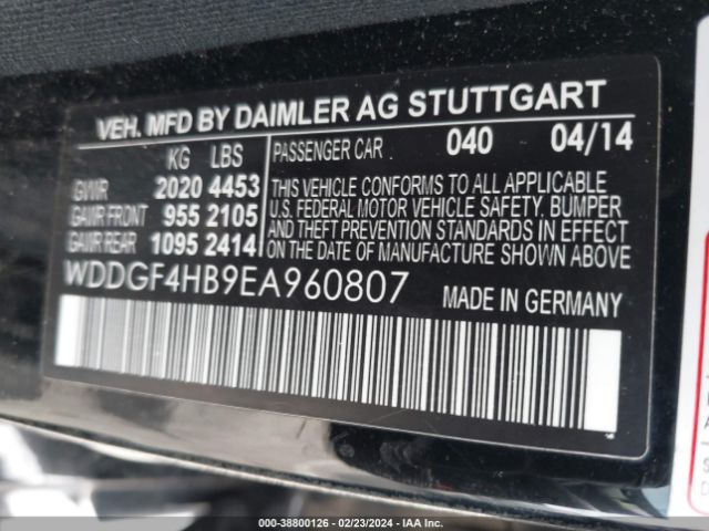 WDDGF4HB9EA960807 Mercedes-Benz C 250 Luxury/sport